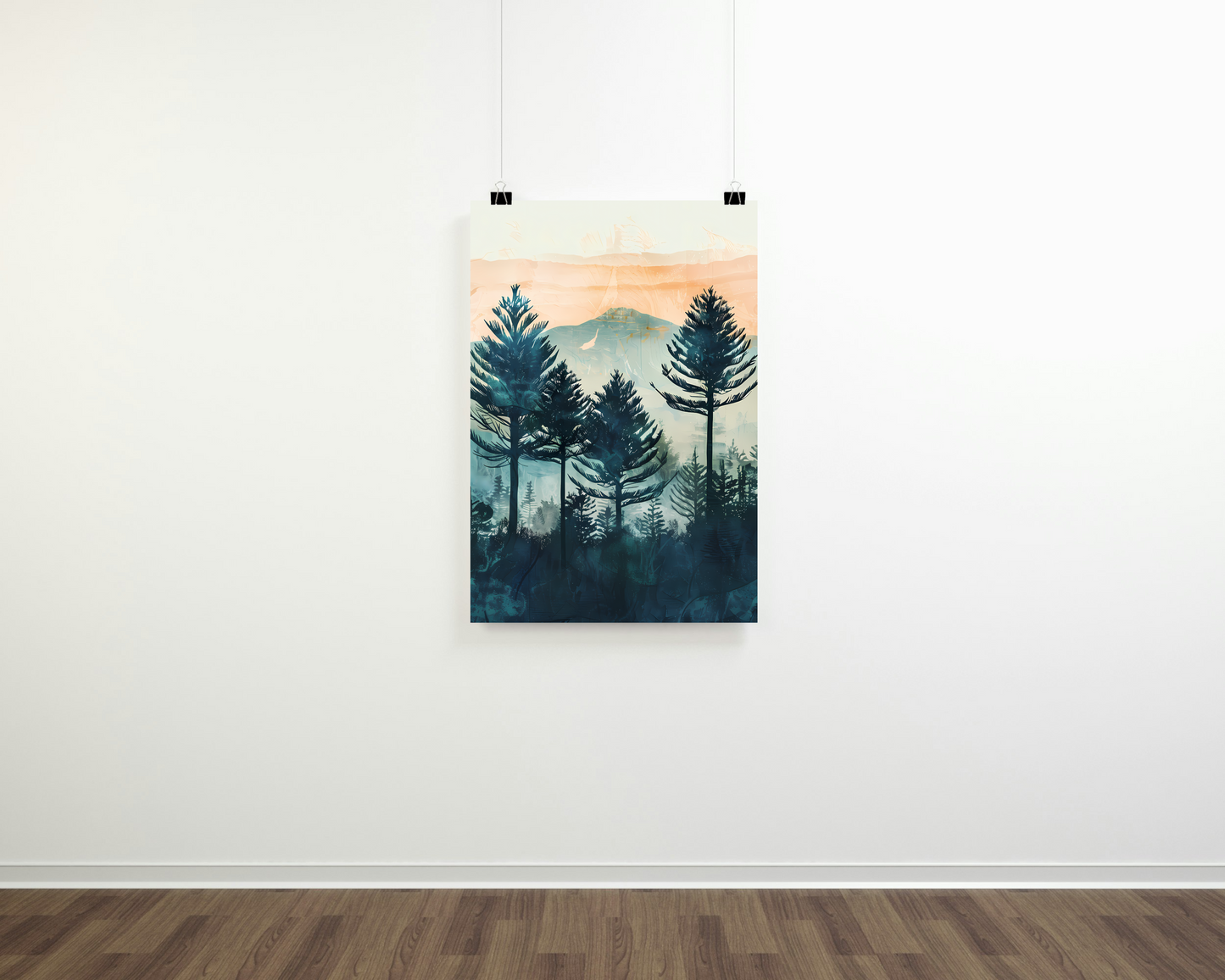 Araucarias Acuarela 30x40 cm